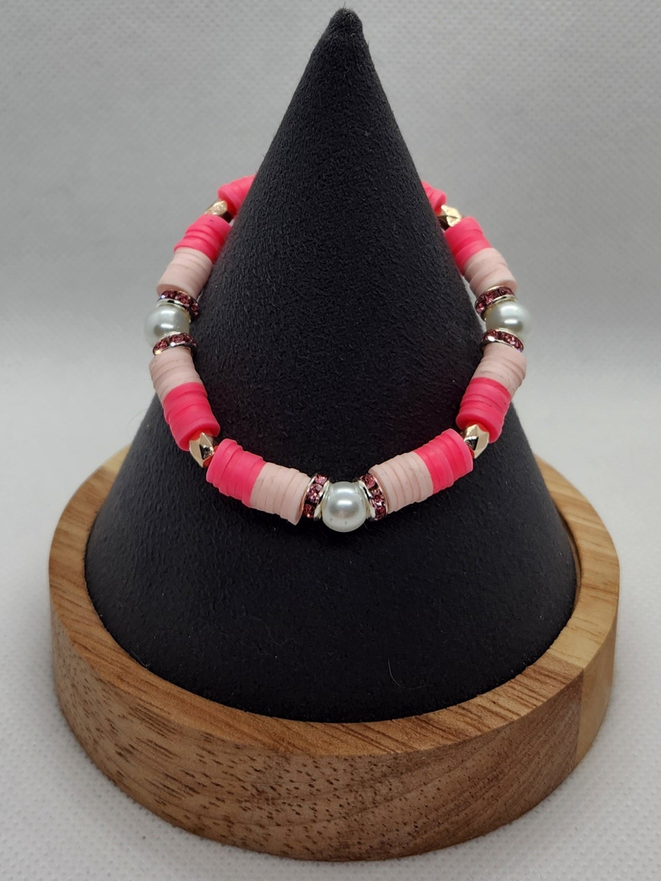 2 tone pink and white ( size 6")