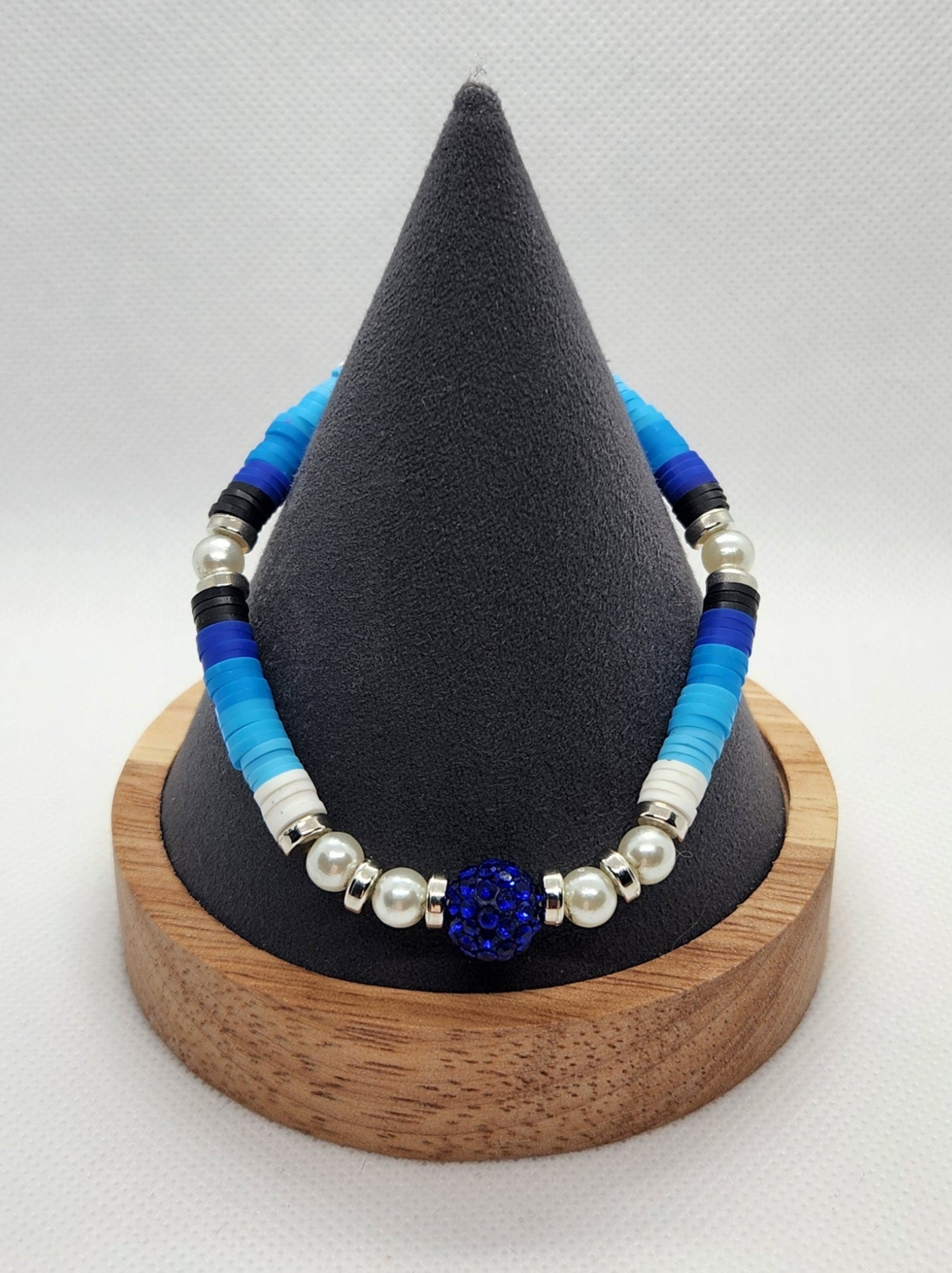 Blue and white ( size 8")