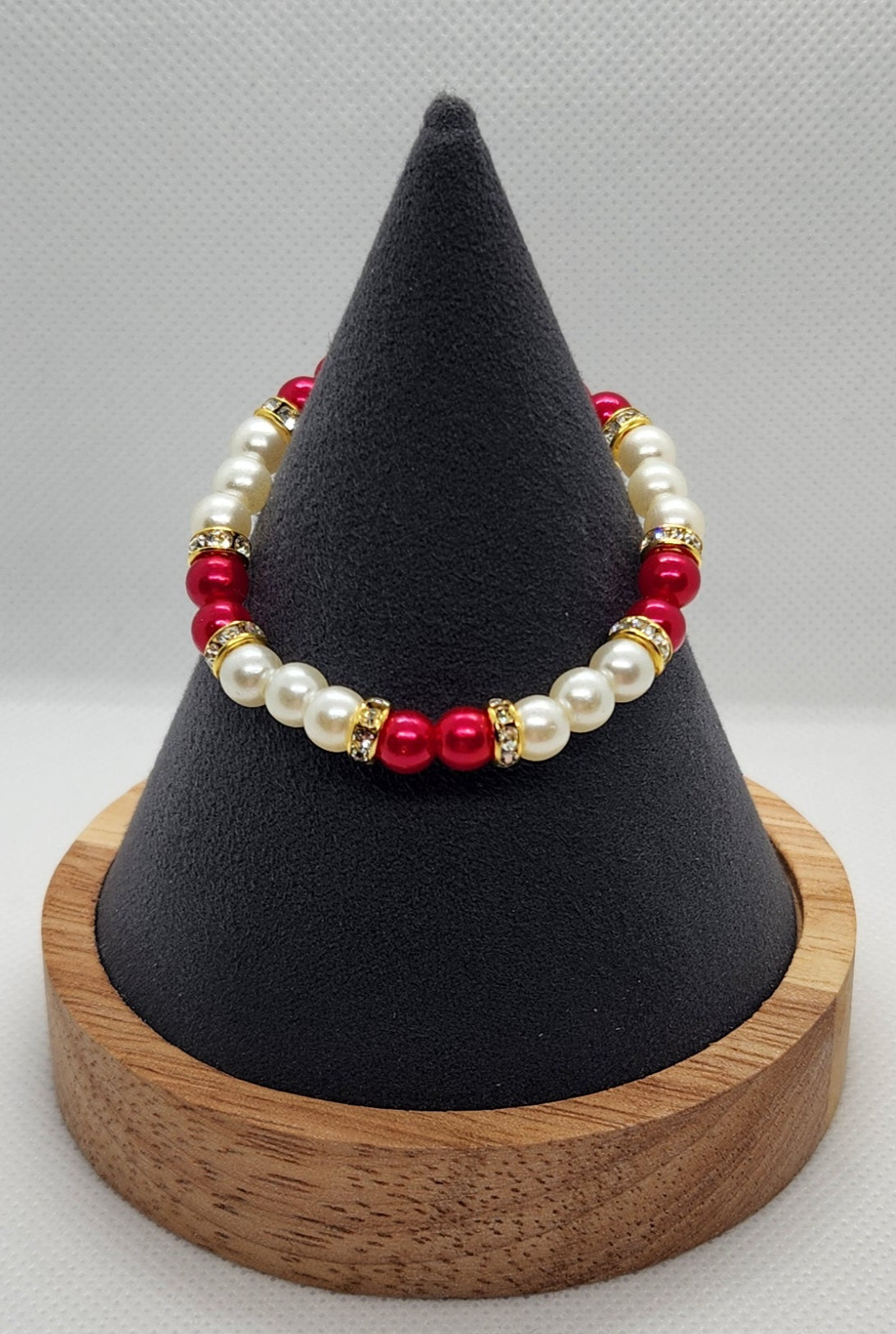 Red and white with gold (6")